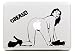 Produktbild NetsPower® Elegant Vinyl Decal Sticker Abziehbild Abziehbilder Aufkleber Power-up Kunst Schwarz für Apple MacBook Pro/Air 11" 13" 15" Zoll - Sexy Naked Lady