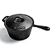 Produktbild Gusseisen Töpf / Dutch Oven 2,4 Liter - Gusseisen schwarz, 2.5 Quart - 18cm (7,1"inches) x 5cm - Schmortopf aus Gusseisen mit Griff - Cast Iron Cooking Pot/Dutch Oven - 2,5Ltr - Schukaps Home -