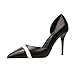 Produktbild Frauen High Heels Neu, Gummisohle Rutschfest Verschleißfest Wasserdicht, Flacher Mund Zauberfarbe Mode High Heels , black , UK 4.5 / EU 36.5