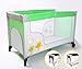 Produktbild Kidmeister Baby Reisebett, Kinderbett klappbar, mit Rollen, Matratze Grün