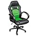 Produktbild TecTake Sportsitz Chefsessel Stuhl Bürostuhl Drehstuhl Racing Racer Schalensitz schwarz - grün