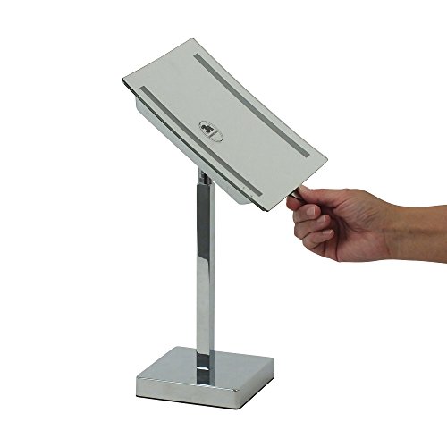 Kela 20627 Standspiegel, Touch-Funktion und LED-Beleuchtung, Batteriebetrieben, 30,5cm, Metall, Sade, Verchromt - 4