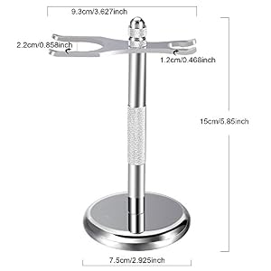 ACEVIVI Deluxe Chrome Razor and Brush Stands,Silver - Image 3