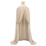 ♤ HALTBAR UND WEICH: Hergestellt aus hochwertigem Garn + Draht, langlebig, weich und leicht. Verschlüsselung Mesh, erhöhen den Raum, Doppelspitze, Sauger Decke, den Vorhang zu erweitern. Viel voller und exquisiter mit hoher Qualität. Der Raum ist voller Sonnenschein und viel frischer Luft, die Sie zu einem ruhigeren Schlaf bringt.