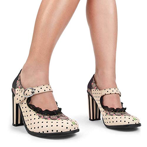 Hot Chocolate Design Chocolaticas Doris Tacon Mary Jane para Mujeres Multicolor HCD 35