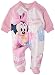 Disney Baby Girls' Minnie Mouse Long Sleeve Sleepsuit, Prism Pink, 12 Months