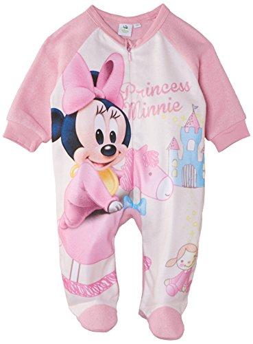 Disney Baby Girls' Minnie Mouse Long Sleeve Sleepsuit, Prism Pink, 12 Months