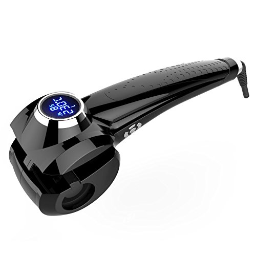 ChiTronic® Showliss Pro Hair Curling Iron Automatic Curler Machine, Ceramic Curl Chamber, LCD Display 180-230°C Temperature Control (Black)