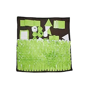 Dog Snuffle Mat Pet Sniffing Nosework Esteras de Entrenamiento Manta de alimentación Borla Puzzle Juguetes Gato Almohadilla de Costura Desmontable para Interiores al Aire Libre