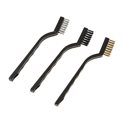 Gazechimp 3 Stück Bürste Drahtbürste( Nylon Messing Edelstahl) Starke Reinigungswerkzeug - 4