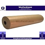 KRAFT PAPER ROLL - BROWN WRAPPING PACKING PAPER ROLL - 900MM (WIDE) x 200M (LONG) FULL ROLL *** NEXT DAY UK DELIVERY *** - STRONG BROWN IMITATION KRAFT WRAPPING PACKING PAPER ROLL ** VISIT Our Exciting Amazon Packaging Catalogue - Search > Wellpack Europe