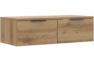 vidaXL Armario de Pared Madera de ingeniería Roble Artisan 68x30x20 cm, Mueble de Pared, Armario de Pared para TV, Estante Flotante, Armario Colgante