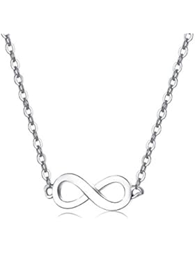 EVERU Halskette Kette mit Unendlichkeit Anhänger für Damen - 925 Sterling Silber, Nickelfrei