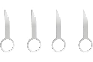 JZK Juego de 4 llaves de extracción de radio de coche, juego de liberación DIN, herramienta de descarga de llave de liberación de radio, para Focus, Fiesta, Audi, VolksWagen