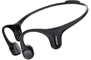 mojawa Aerra Knochenschall-Sportkopfhörer, Open-Ear, Bluetooth 5.2, IP67 wasserdicht, Mikrofon mit Geräuschunterdrückung, für Laufen, Radfahren, Wandern, Fitness und den Alltag, Schwarz