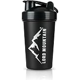 Lord Mountain Siyah Protein Shaker 550 ml &ndash; Sızdırmaz Kapaklı Sporcu Karıştırıcı, BPA Free Fitness Shaker
