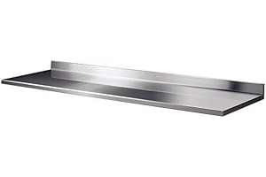 ZEROINOX Mensola a muro Professionale in Acciaio Inox AISI 304 (Tutte le misure) Profondità 40 cm (L100 X P40 X H4)