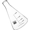 Healifty Erlenmeyer Flask 500ml Flat Bottom Conical Flask Experiment Equipment Glass Triangle
