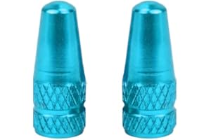 Marcraft Light Blue Metal Presta Tyre Valve Dust Caps (2 Pack) for Bicycles And Motorcycles | Not For Cars | Anodised Alloy | Screw-On