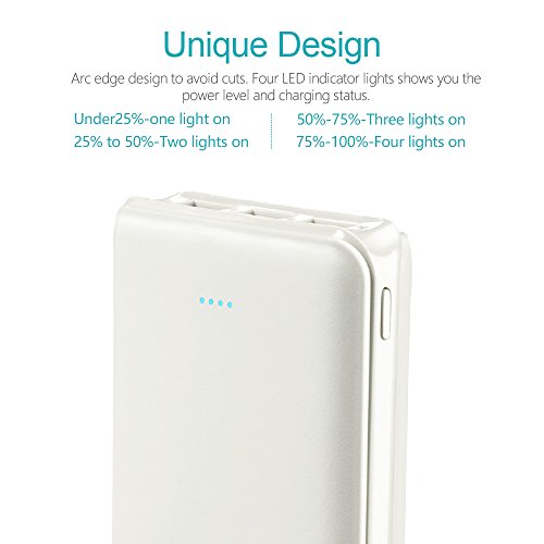 20000mAh Caricabatterie Portatile CoolreallÂ® Power Bank Batteria Esterna 3 porte USB per iPhone, iPad, Samsung, Huawei, Nexus, HTC e altro smartphone, tablets