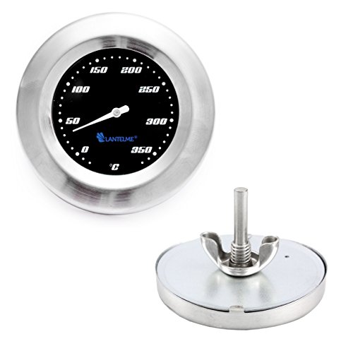 Thermometer für Grill / Smoker / Räucherofen / Grillwagen . Analog / Bimetall / Edelstahl . BBQ Grillzubehör Modell Lantelme Racing Black Edition - 3