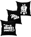 Produktbild Star Wars Selection – Krieg der Sterne Film Kissen X 3 – Schwarz Leinwand 8oz Kissen 45 x 45 cm, quadratisch, verdeckter Reißverschluss