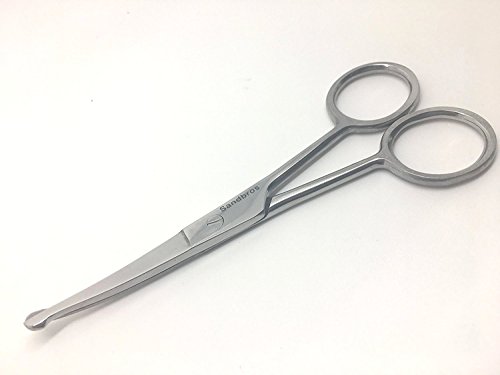 Sandbros Bull Nose Scissors 4.5" Probe Curved (114.3mm)