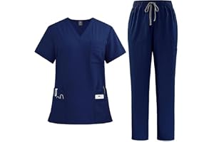 Men's and women's medical surgical suit set, V-neck design, with work pants, men's and women's universal set, medical surgical suit set, men's and women's quick drying medical uniform