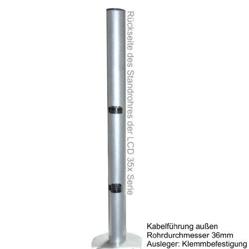 Monitor Tischhalterung LCD 352S – für 13-27″ (33-68, 6cm) Monitor, max. 10kg, neigbar, schwenkbar 360º, höhenverstellbar – silber - 3