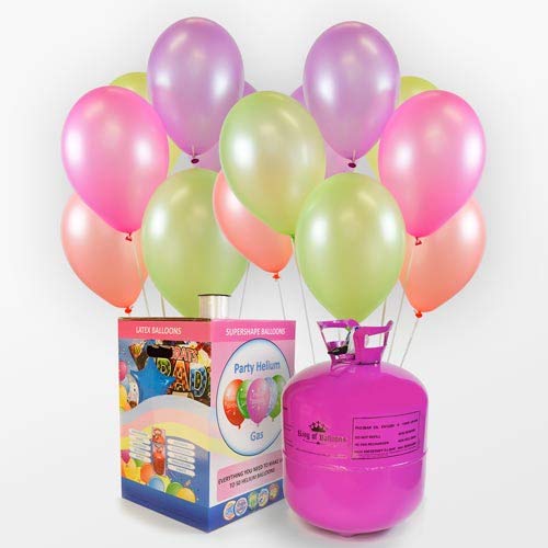 We Are Party Pack Bombona de Helio + 50 Globos NEÓN