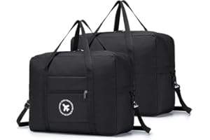 BAGZY 2X Bagage Cabine 45x36x20 Easyjet Sac a Dos Voyage Cabine Avion Pliable 32L Bagage à Main Valise Imperméable Sac de Week-End Sac d'Hôpital Sac de Sport de Gym Sac de Transport Hommes Femmes
