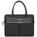 Price comparison product image SHUL Womens Ultrathin Business Laptop Handbag for 15 inch Macbook Ultrabook Briefcase Work Shoulder Bag Black