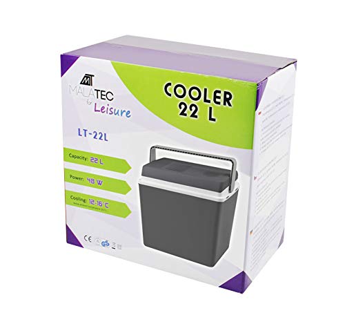 MALATEC Elektrische Kühlbox Wärmebox (22L 24L 29L 32L) 12V/230V für KFZ/Camping 1039, Größe:22L - 4