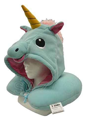 Sazac Süsse Nackenkissen Nackenstützkissen Tiere für die Reise (Einhorn)