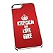 Produktbild Weiß Schutzhülle für iPhone 5/5S 1118 rot Keep Calm und Love Ghee