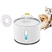 Produktbild WLDOCA Hund Katze Springbrunnen,Trinkbrunnen für Katzen- und Hundeblumen mit Filter und LED-Licht,2.4L Silent Filter Springbrunnen Wasserpumpe Recyclebarer Wasserspender für Haustiere