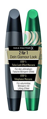 Max Factor Mascara Set, False Lash Effect black plus Voluptuous False Lash Effect black, 2er Pack (2 x 7 g)