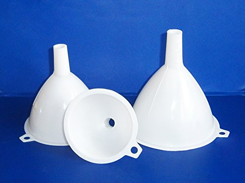 3x TRICHTER Set Ø 90/80/60mm weiß Kunststoff Einfülltrichter Fülltrichter 82 - 2
