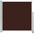 vidaXL Patio Retractable Side Awning Outdoor Garden Terrace Balcony Privacy Screen Blind Sunshade Windbreak Windscreen 160x300cm Brown