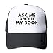 Produktbild Ask Me About My Book Sunscreen Mesh Baseball Cap Trucker Hats Women's Men Black
