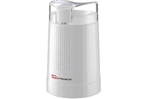 SQ Professional Blitz Coffee Grinder Electric Fast Grinding for Coffee Beans Nuts Herbs & Spices - Spice Mill One Touch Control Button & Stainless Steel Blades - 150w