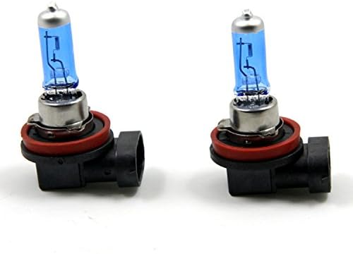UIOXK TIROL 2pcs Auto Headlight Bulbs Headlamp Bulbs Halogen H11 12V 100W Super White 5000K, 5000K-Blue 209YC