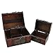 Produktbild Supvox Holzkiste Schmuck Aufbewahrungsbox Organizer Box Schmuckstück Antiken Make-Up Fall 3 stücke (Zufällige Muster)
