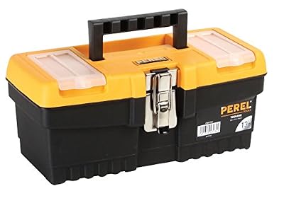 Perel BOITE À OUTILS 13" À FERMETURES MÉTALLIQUES