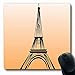 Produktbild Luancrop Mousepad Tower Artistic Eiffel Abstract Schwarz Zeichnung Eifel French Lines Design Mousepad Rutschfester Gummi für Notebook Laptop PC Computer