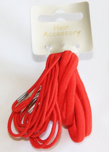 18 Thick and Thin Red Hair Elastics Bands Bobbles girls accessory back to school colours