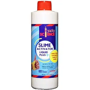 Yucky Science Slime Activator Liquid Plus 200 ml Bottle. Make Your Favorite Slime at Home.Just add to Glue. Replaces Contact Lens Solution,Baking Soda, Borax.