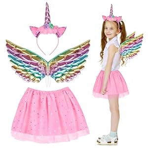Fennonal 3pcs Unicorn Skirt para
