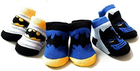 Batman 3pk Infant Booties (0-6 months)