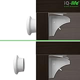 iQ-LOCK® unsichtbare Magnet Kindersicherung 4 STÜCK + 1 SCHLÜSSEL, Baby u. Kinder-Sicherung, Schrank-Schloss, Schrank-Sicherung, ohne Werkzeug montierbar, Magnetschloss, Magnet Schloss, Schubladen-Sicherung, Ecke-Schlösser, Türsicherung - 2
